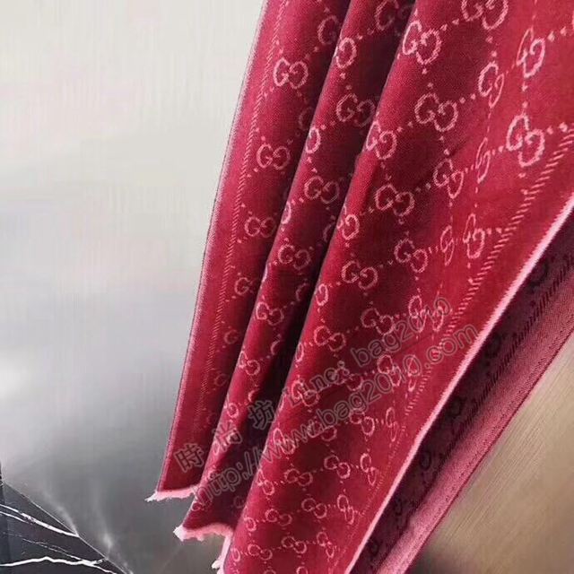 Gucci圍巾 古奇爆款雙G印花時尚圍巾 時尚美女必備款  llwj6848